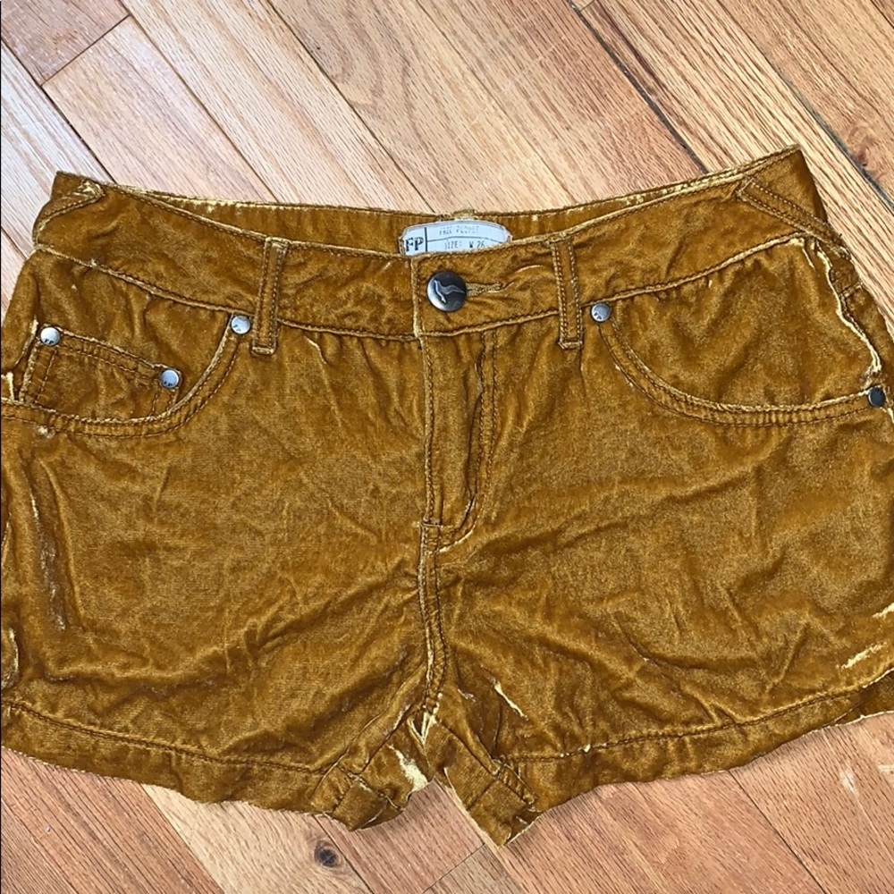 FREE PEOPLE VELVET SHORTS